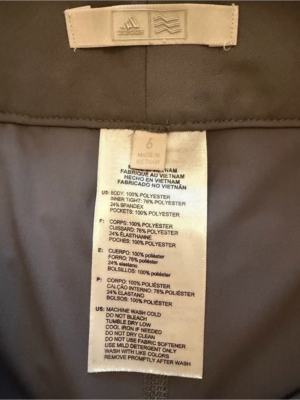 adidas Charcoal Gray Golf Skort - Picture 6 of 9